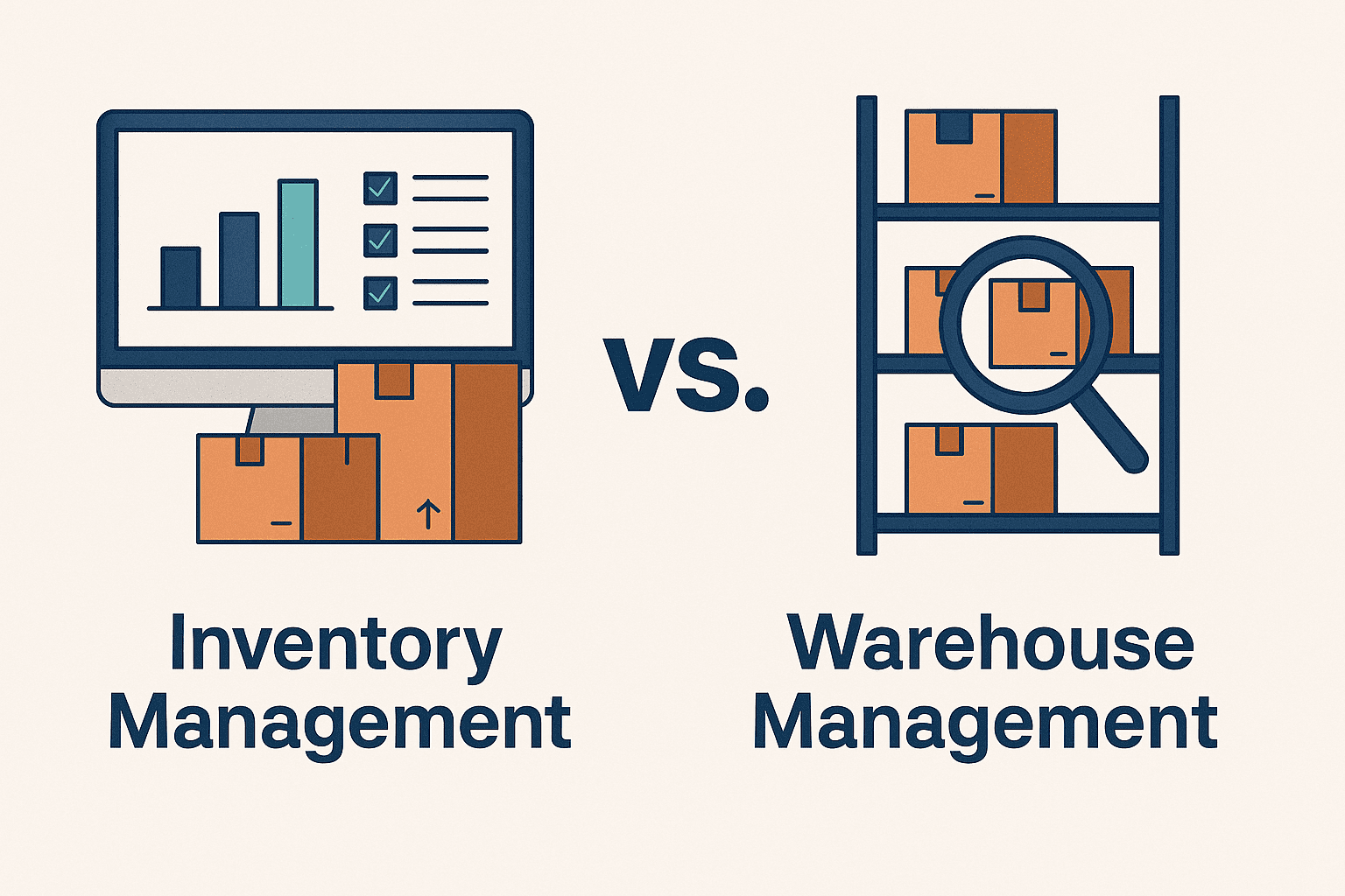 Inventory vs. Warehouse management side-by-side comparison